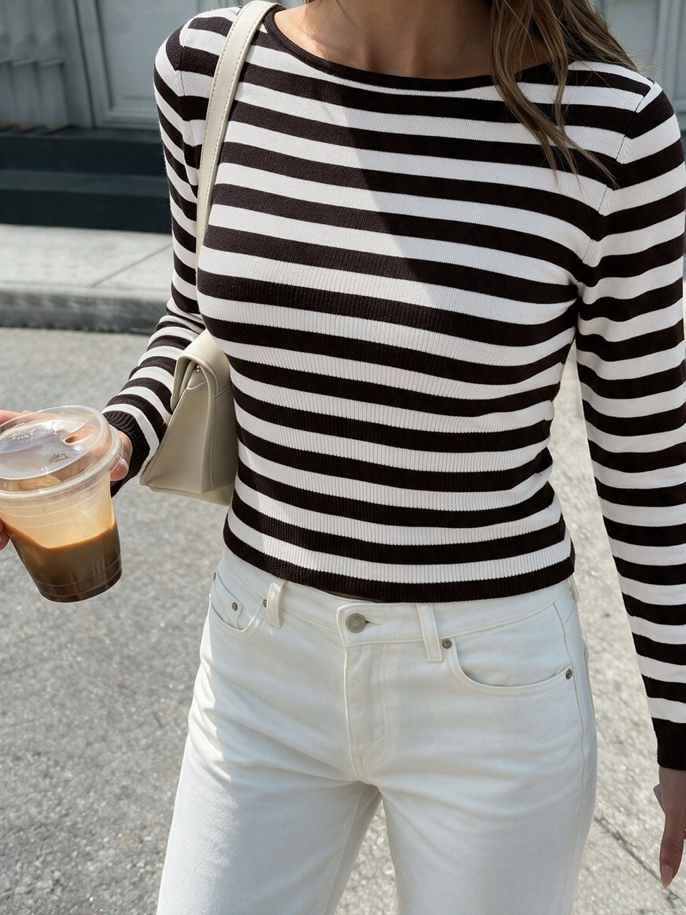 Striped Long Sleeve Knit Top - Picture 5 of 11